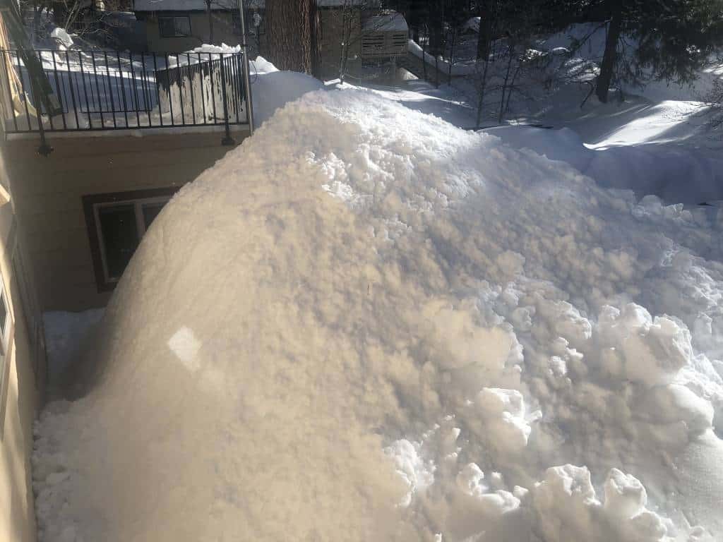 Big pile of snow near our porch